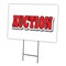 Signmission Auction Yard Sign & Stake outdoor plastic coroplast window, C-1824 Auction C-1824 Auction - alternate 1